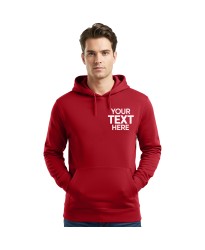 Personalised Custom Printed Front Left Chest Text Hoodie Customised Winter Casual Sports Pullover Hooded Sweatshirts